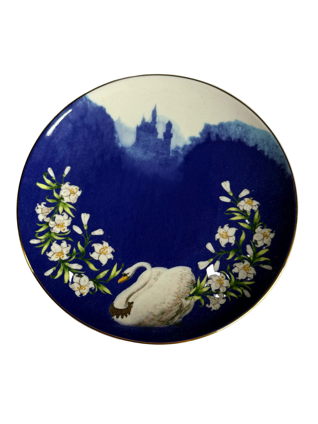 KulturGut Germany Neuschwanstein Castle Swan Porcelain Teacup & Saucer Set Bavarian